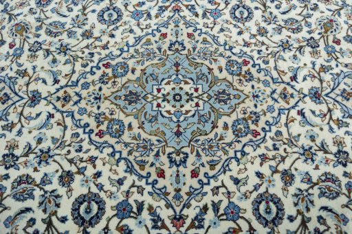 Central medallion detail of New Kashan rug from Iran / Persia