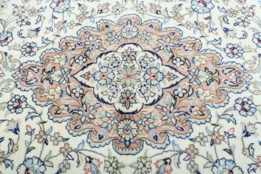 Central medallion detail of New Kashan rug from Iran / Persia
