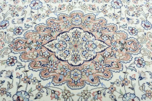 Central medallion detail of New Kashan rug from Iran / Persia