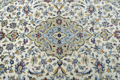 Central medallion detail of New Kashan rug from Iran / Persia