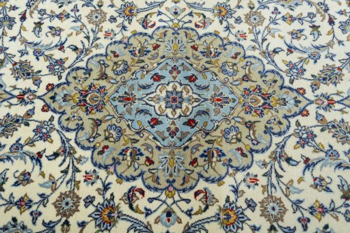 Central medallion detail of New Kashan rug from Iran / Persia