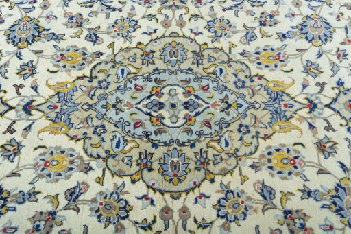 Central medallion detail of New Kashan rug from Iran / Persia