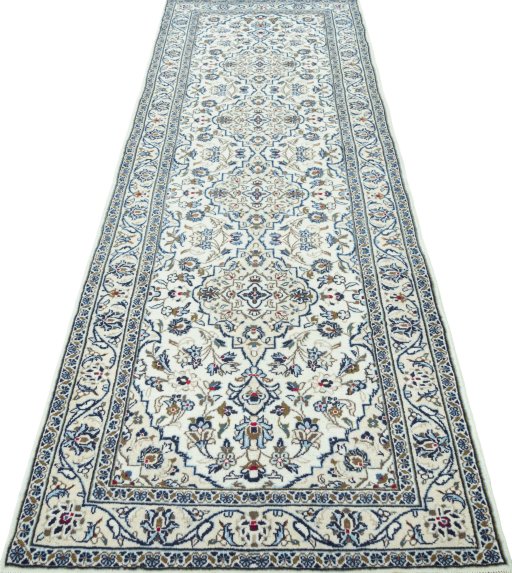 Surface texture of New Kashan rug with natural Wool and intricate pattern