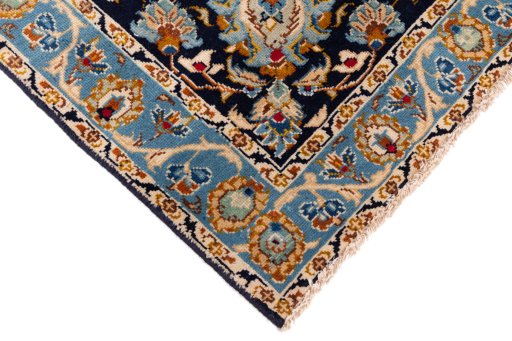 Central medallion detail of 1980s Kashan rug from Iran / Persia