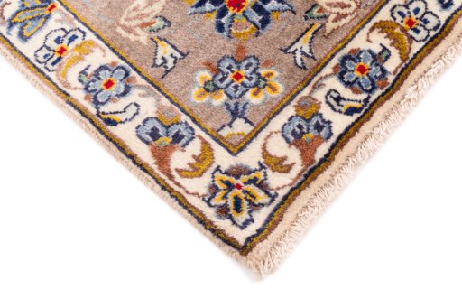 Central medallion detail of 1980s Kashan rug from Iran / Persia