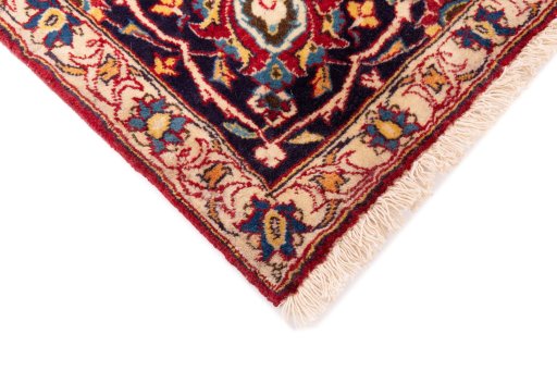 Central medallion detail of 1974s Kashan rug from Iran / Persia