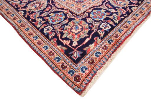 Central medallion detail of 1980s Kashan rug from Iran / Persia