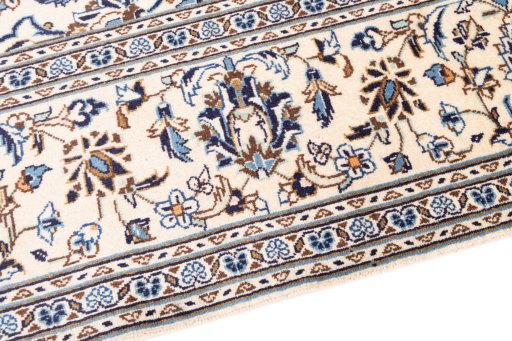 Central medallion detail of 2000s Kashan rug from Iran / Persia