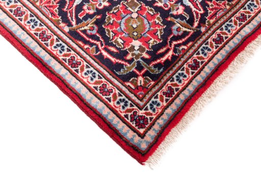 Central medallion detail of 1977s Kashan rug from Iran / Persia