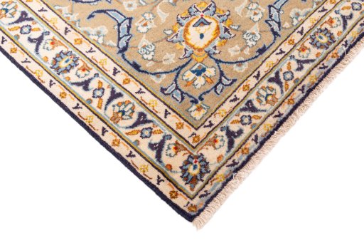 Central medallion detail of 1970s Kashan rug from Iran / Persia