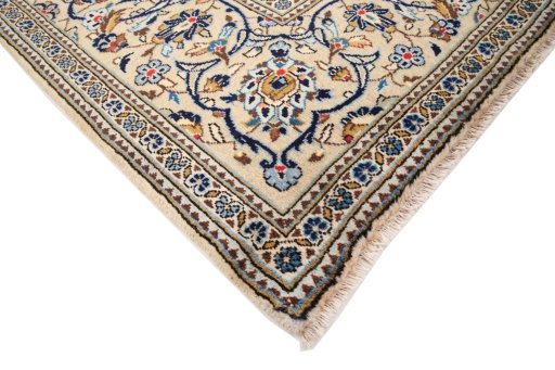 Central medallion detail of 2000s Kashan rug from Iran / Persia