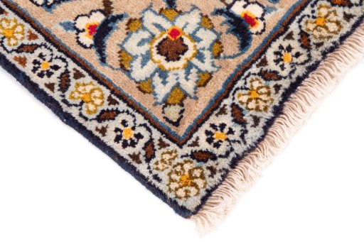Central medallion detail of 2000s Kashan rug from Iran / Persia