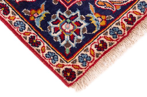 Central medallion detail of 2000s Kashan rug from Iran / Persia