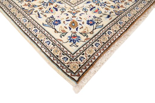 Central medallion detail of 2000s Kashan rug from Iran / Persia
