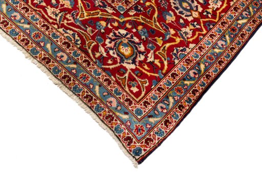 Central medallion detail of 1990s Kashan rug from Iran / Persia