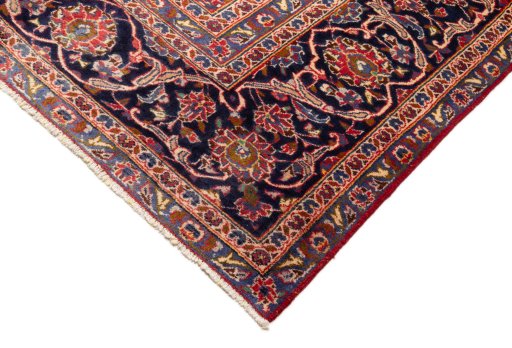 Central medallion detail of 1990s Kashan rug from Iran / Persia