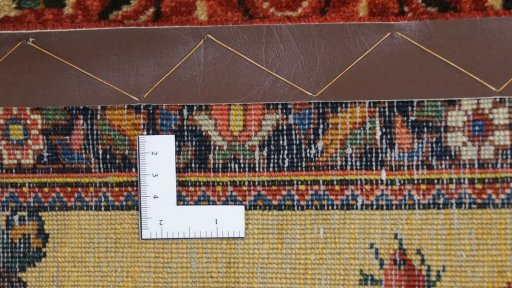 Full view of 1960s Kashan rug from Iran / Persia, 103 × 78 cm in Multi Color tones