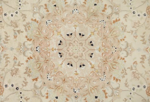 Central medallion detail of 1980s Kashmar rug from Iran / Persia