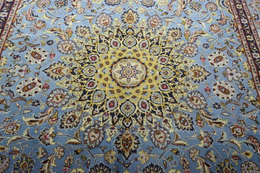 Central medallion detail of 2000s Kashmar rug from Iran / Persia