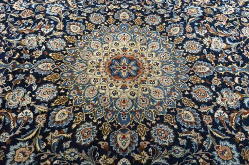 Central medallion detail of 2000s Kashmar rug from Iran / Persia