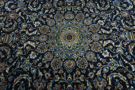 Central medallion detail of 2000s Kashmar rug from Iran / Persia