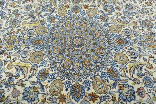Central medallion detail of 2000s Kashmar rug from Iran / Persia