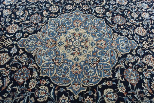 Central medallion detail of 2000s Kashmar rug from Iran / Persia