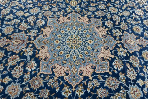 Central medallion detail of 2000s Kashmar rug from Iran / Persia