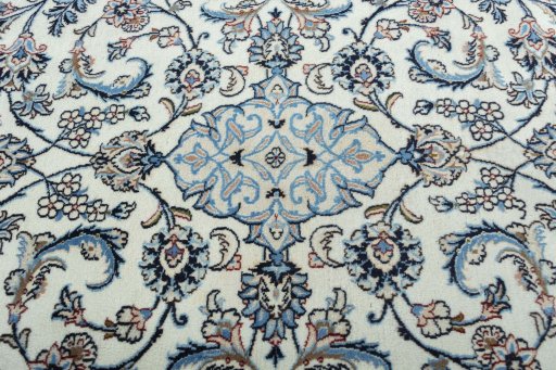 Central medallion detail of 2000s Kashmar rug from Iran / Persia