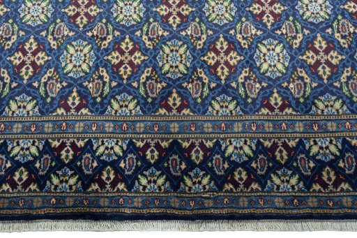 Central medallion detail of 2000s Kashmar rug from Iran / Persia