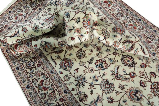 Surface texture of New Kashmar rug with natural Cork and intricate pattern