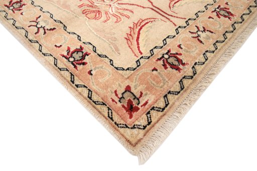Central medallion detail of 2000s Kashmar rug from Iran / Persia