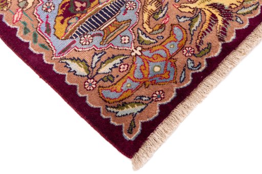 Central medallion detail of 2005s Kashmar rug from Iran / Persia