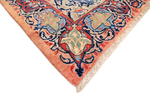 Central medallion detail of 1960s Kashmar rug from Iran / Persia