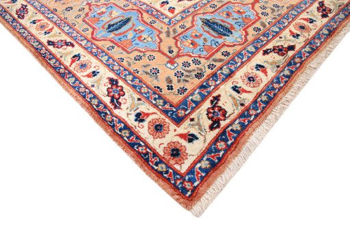 Central medallion detail of 1980s Kashmar rug from Iran / Persia