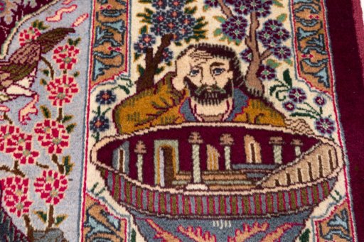 Central medallion detail of 2018s Kashmar rug from Iran / Persia