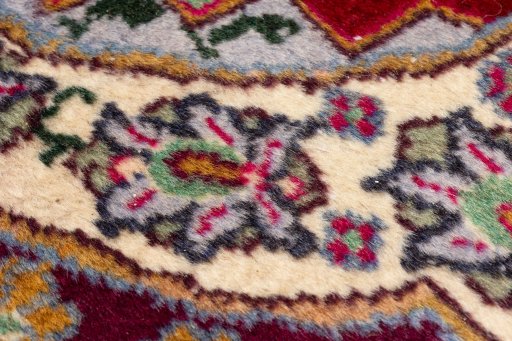 Full view of 2018s Kashmar rug from Iran / Persia, 385 × 310 cm in Multi Color tones