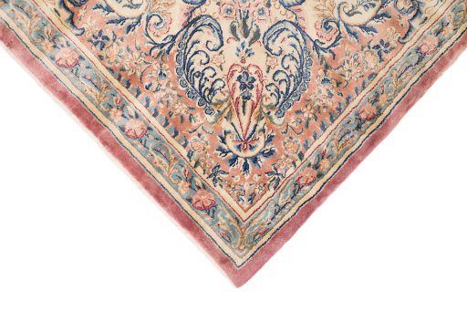 Central medallion detail of 1950s Kerman rug from Iran / Persia