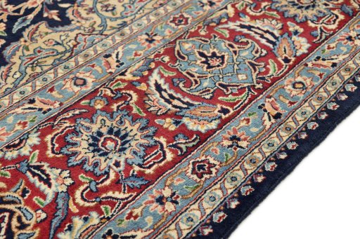 Central medallion detail of 1960s Kerman rug from Iran / Persia