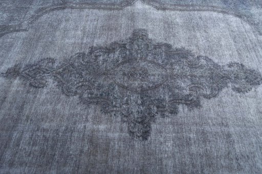 Central medallion detail of 1970s Kerman rug from Iran / Persia