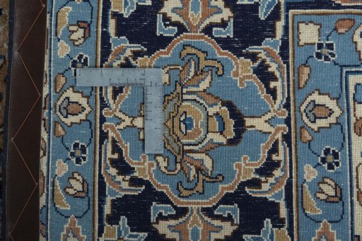 Central medallion detail of 2000s Kerman rug from Iran / Persia
