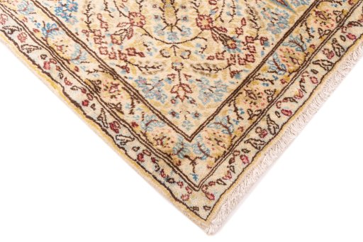 Central medallion detail of 1980s Kerman rug from Iran / Persia