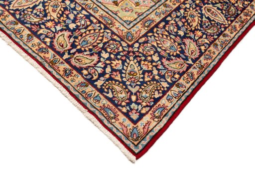 Central medallion detail of 1990s Kerman rug from Iran / Persia