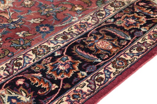 Central medallion detail of 1960s Mashad rug from Iran / Persia