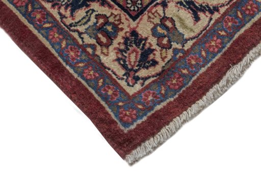 Central medallion detail of 1970s Mashad rug from Iran / Persia