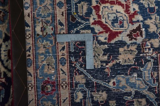 Central medallion detail of 2000s Mashad rug from Iran / Persia