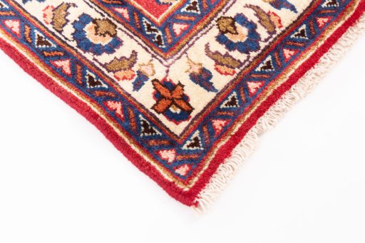 Central medallion detail of 1990s Mashad rug from Iran / Persia