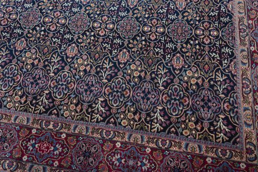 Central medallion detail of 1970s Moud rug from Iran / Persia