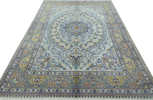 Surface texture of 2000s Moud rug with natural Wool and intricate pattern
