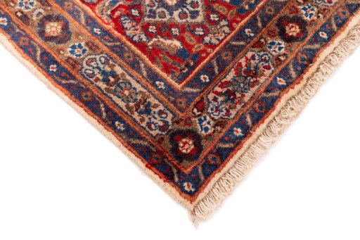 Central medallion detail of 1970s Moud rug from Iran / Persia